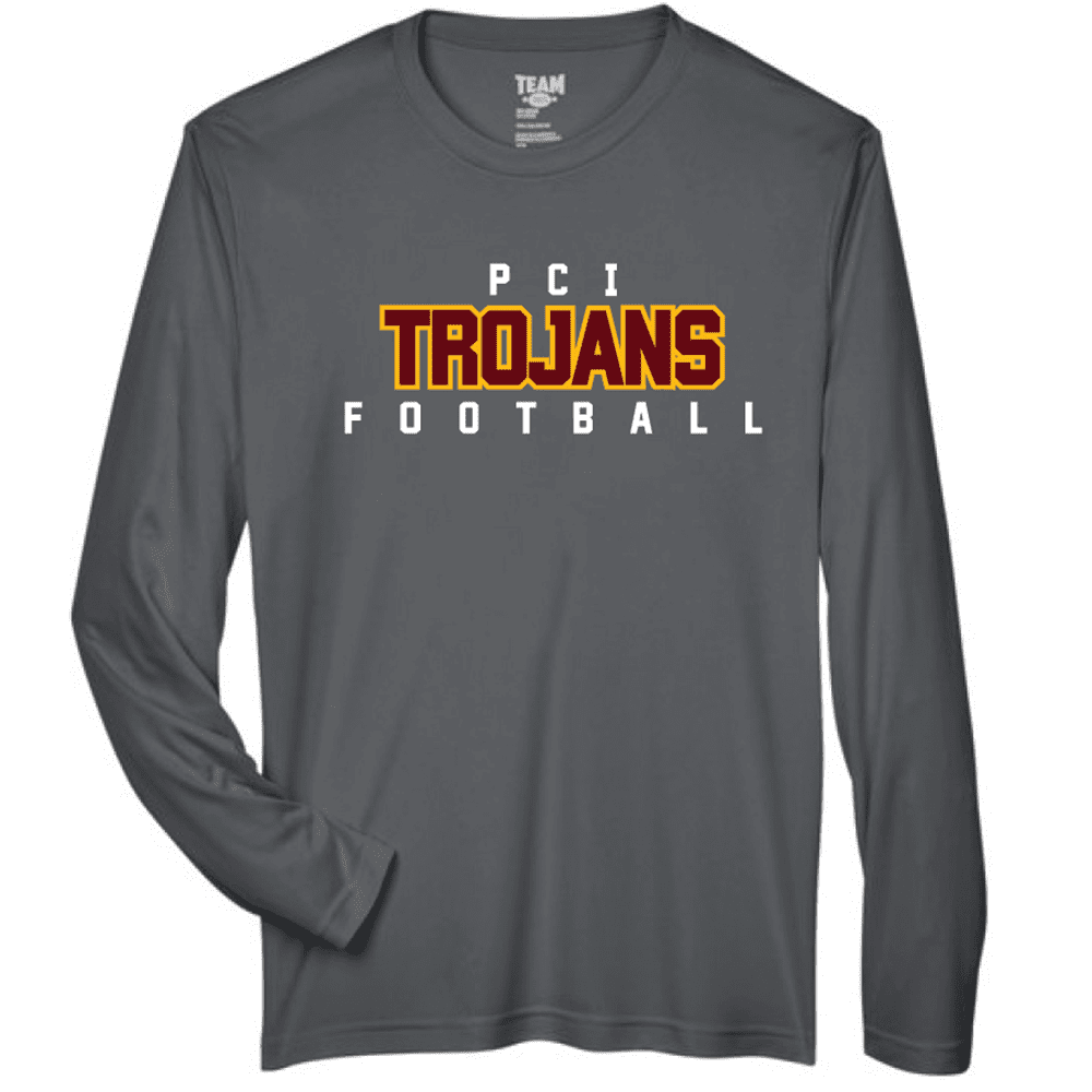 TT11L Team 365 Performance Long Sleeve Shirt - Sport Graphite