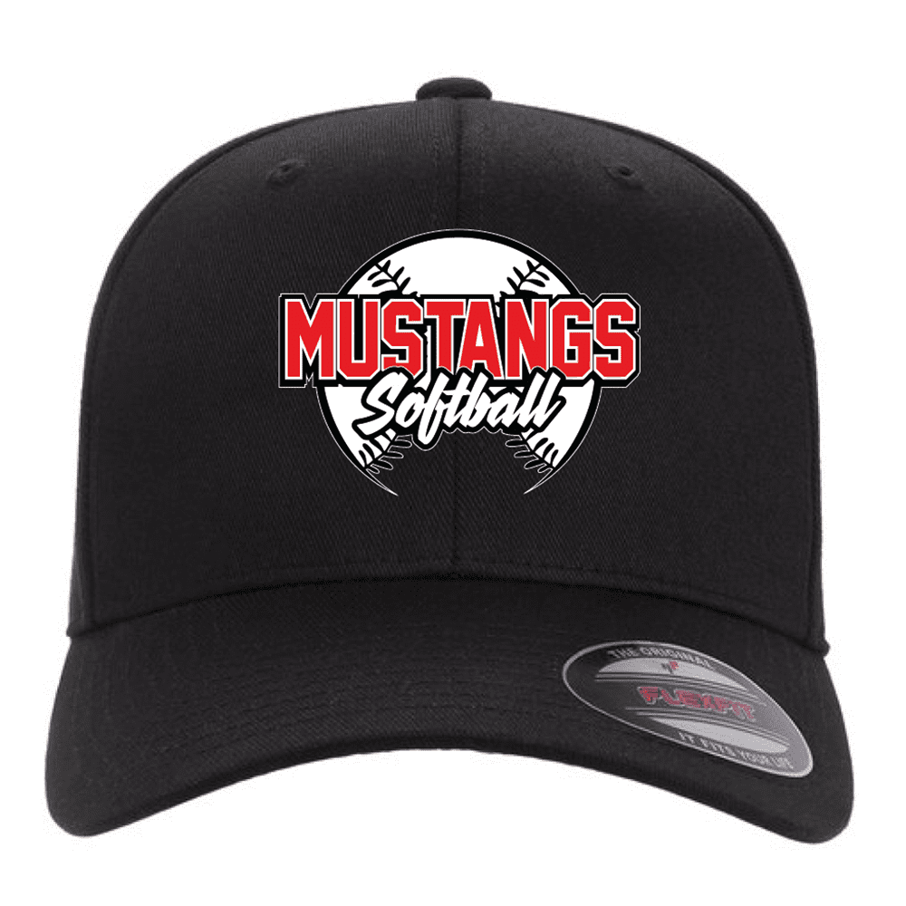 6277 Flexfit Wooly 6 Panel Cap - Black